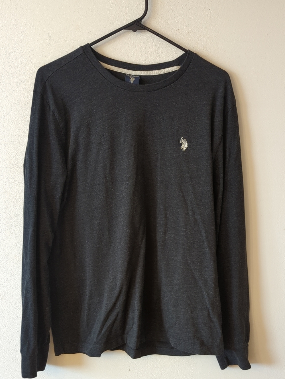 U.S. Polo Assn. Long Sleeve Crewneck Tee - Charcoal